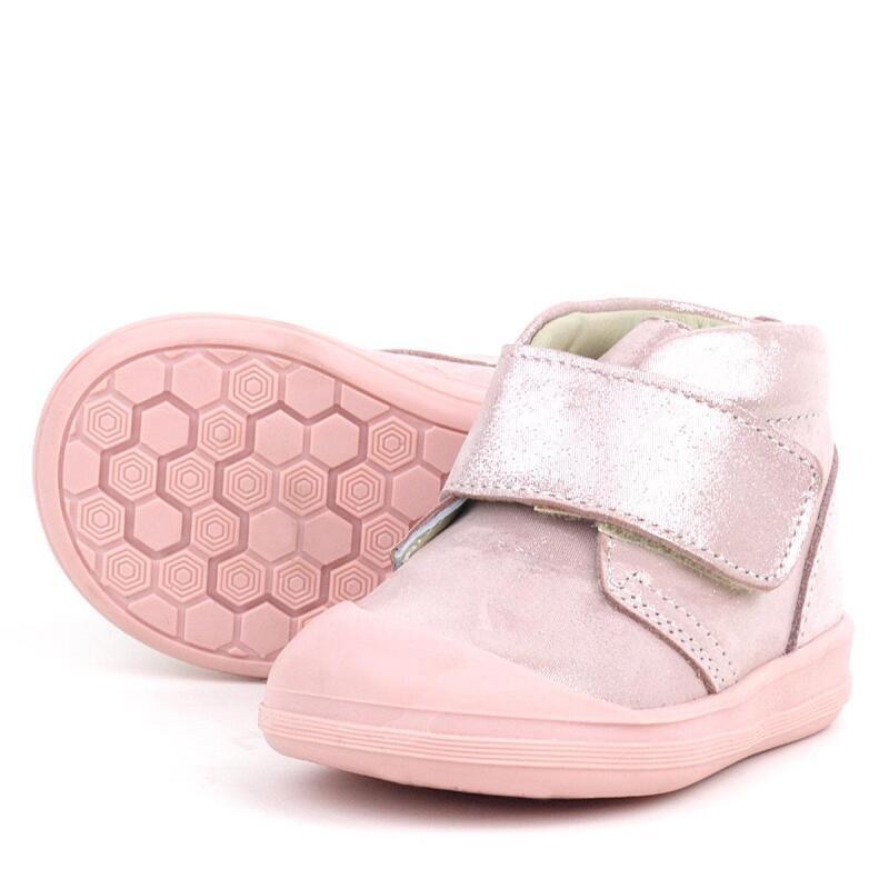 Rakerplus Yoohoo Hakiki Deri Pembe Simli Cırtlı Kız Bebek Bot - 6