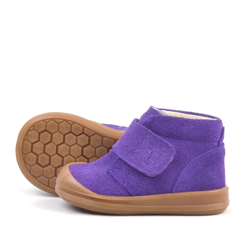 Rakerplus Yoohoo Hakiki Deri Mor Cırtlı Kız Bebek Bot - 7