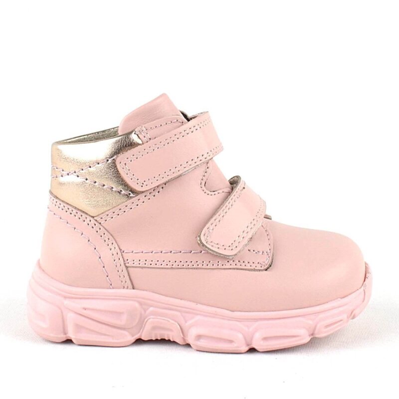 Rakerplus Hakiki Deri Pembe Cırtlı Kız Bebek Bot - 2