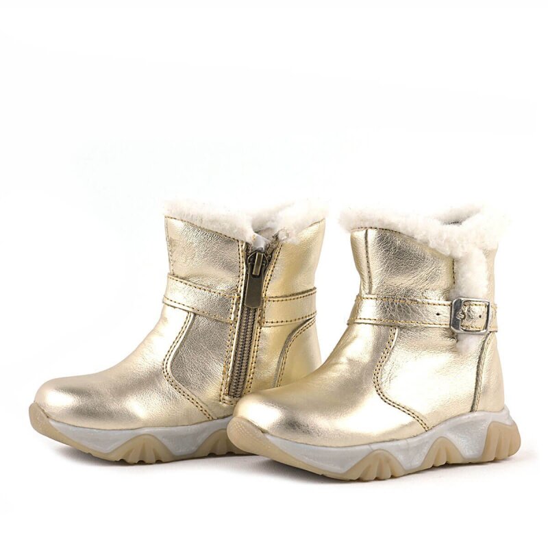 Rakerplus Deriden Parlak Altın Rengi Bebek ve Çocuk Bot - 3