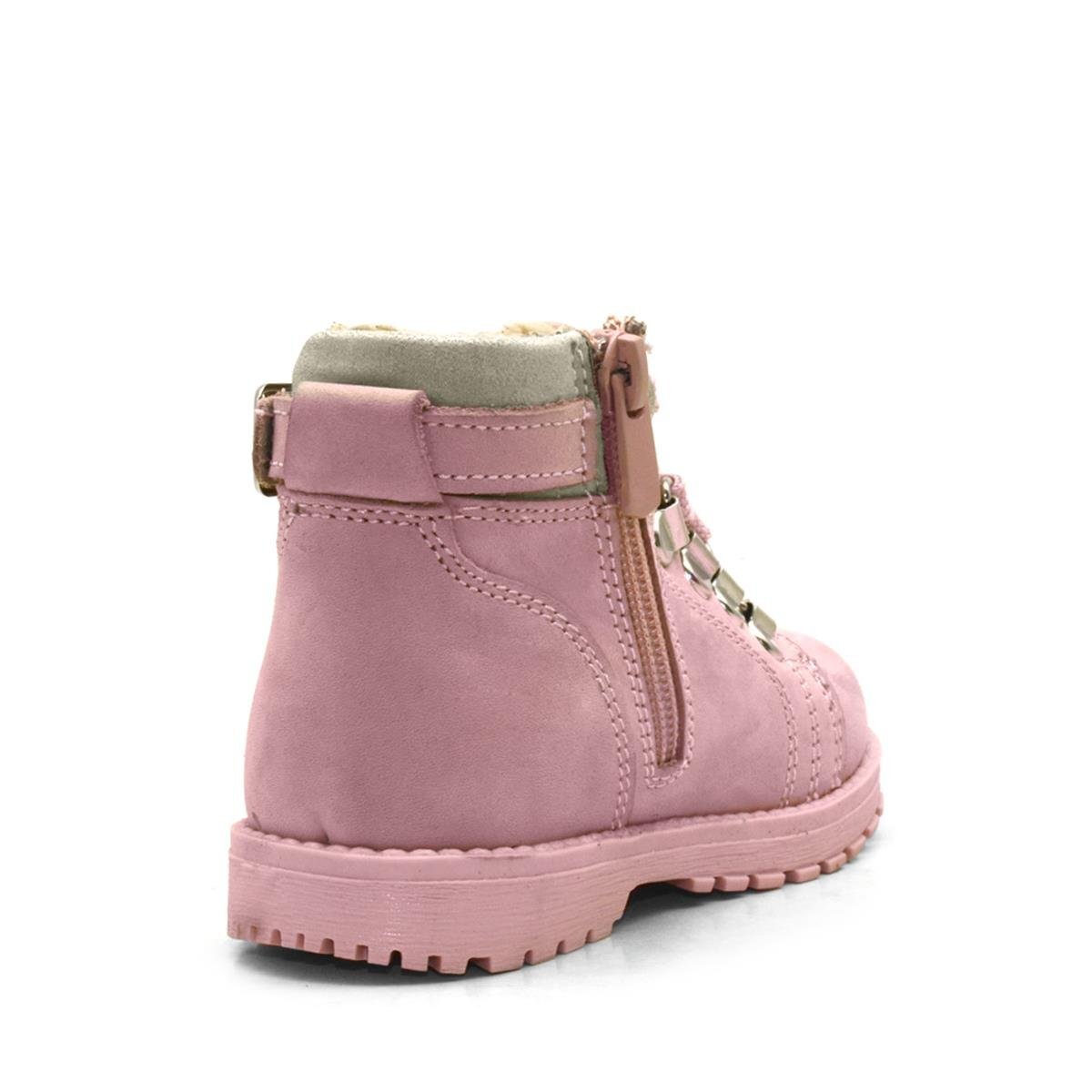 Rakerplus Griffon Hakiki Deri Pembe Fermuarlı Kışlık Kız Bebek Bot - 3