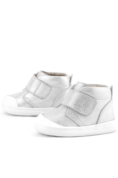 Rakerplus Yoohoo Hakiki Deri Beyaz Simli Cırtlı Unisex Bebek Bot - 6