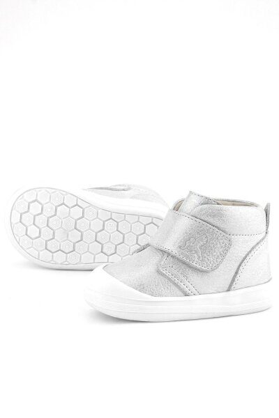 Rakerplus Yoohoo Hakiki Deri Beyaz Simli Cırtlı Unisex Bebek Bot - 7