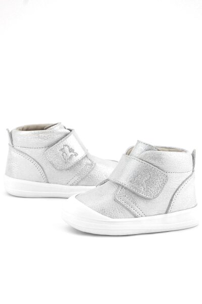 Rakerplus Yoohoo Hakiki Deri Beyaz Simli Cırtlı Unisex Bebek Bot - 8