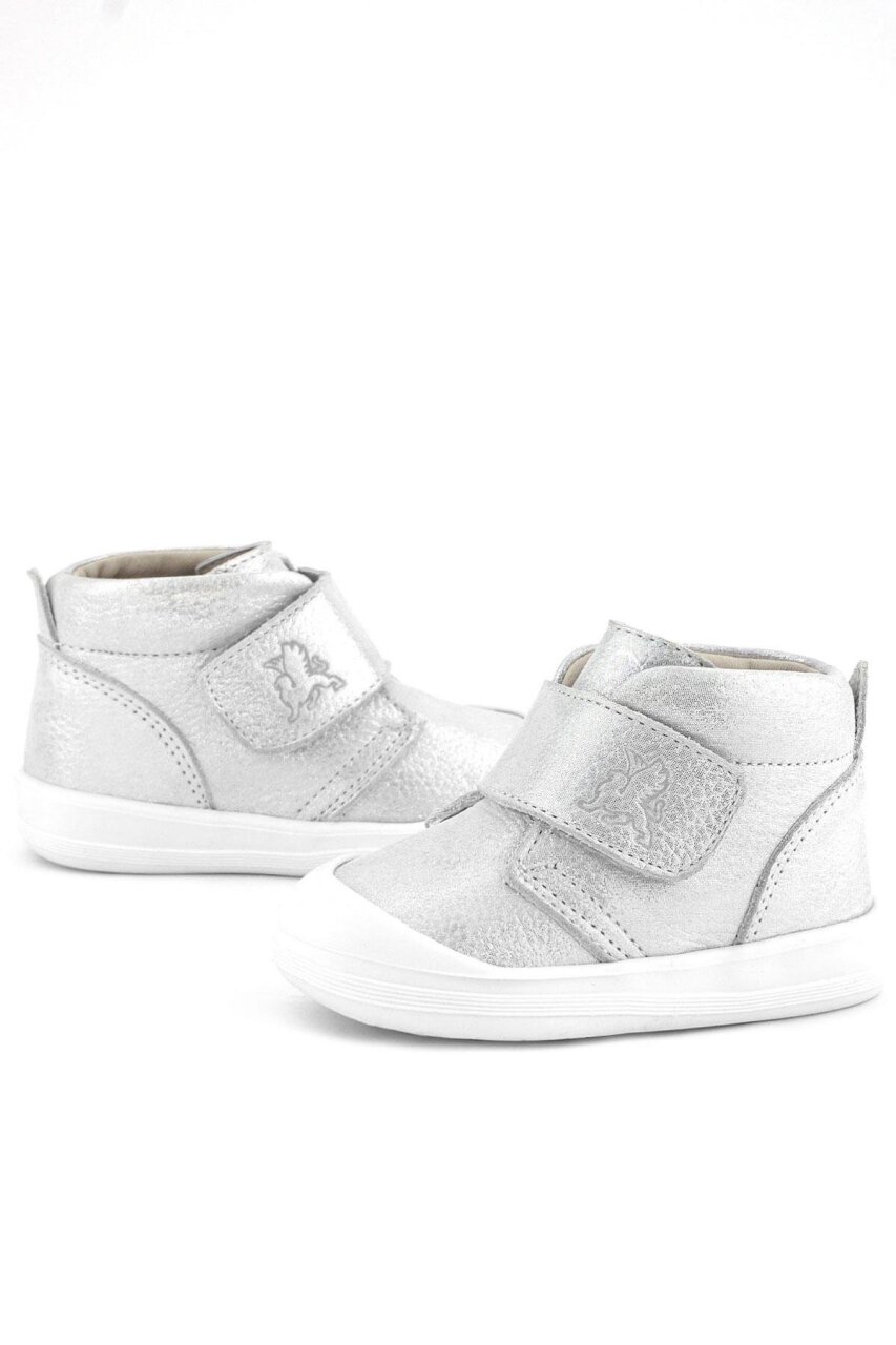 Rakerplus Yoohoo Hakiki Deri Beyaz Simli Cırtlı Unisex Bebek Bot - 8