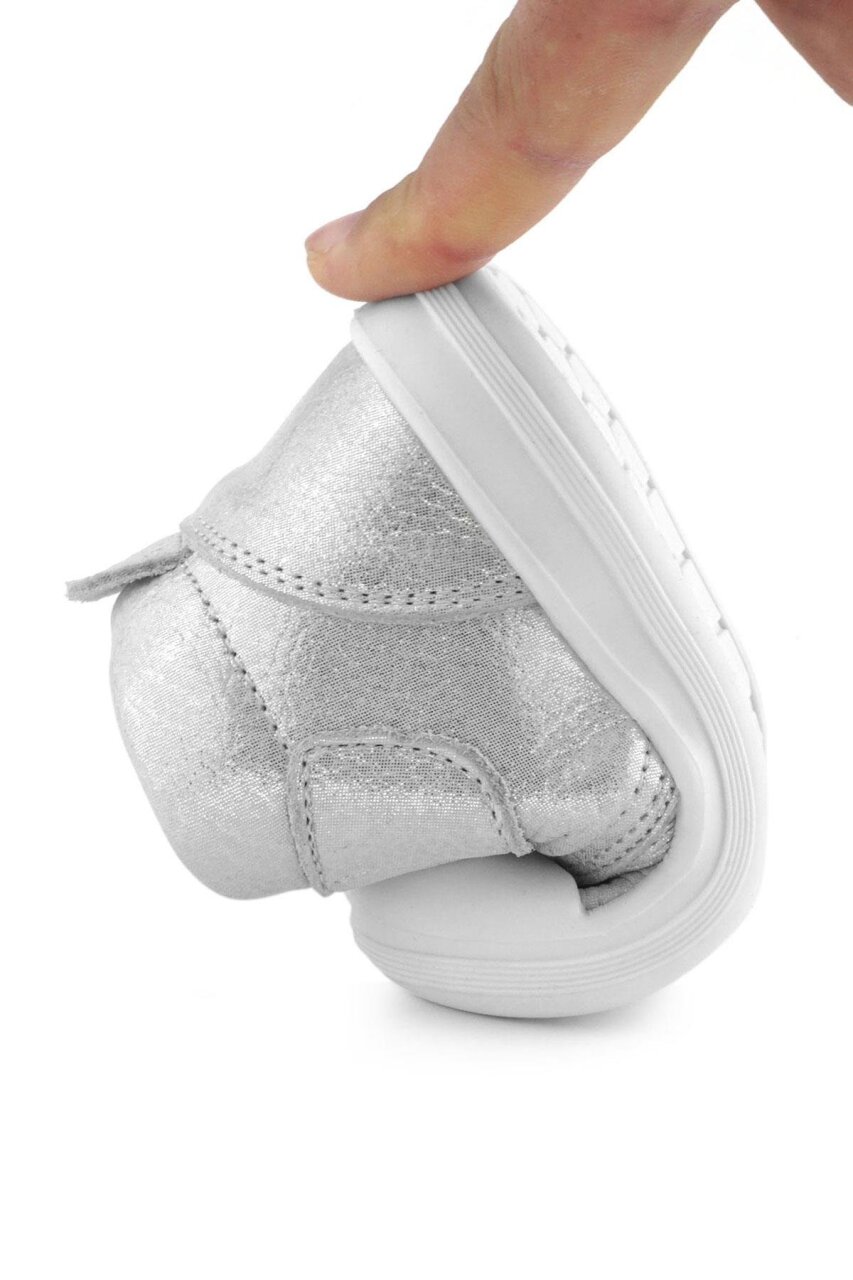 Rakerplus Yoohoo Hakiki Deri Beyaz Simli Cırtlı Unisex Bebek Bot - 9