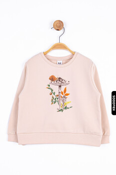 Kız Bebek Mantar Sweatshirt 9-24 Ay 35613 - 1