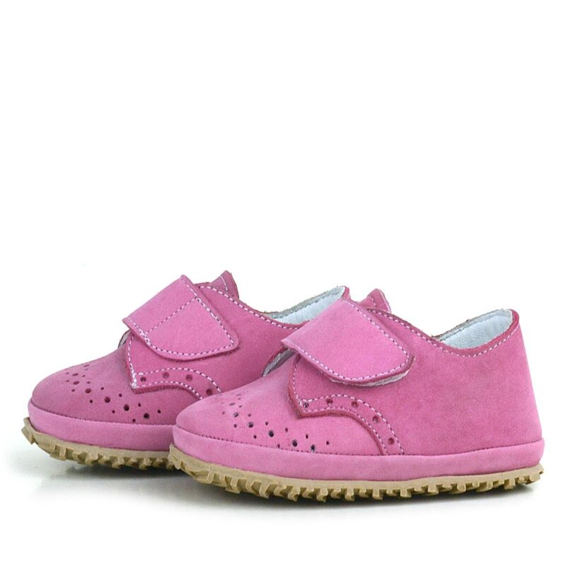 Hakiki Deri Pembe Cırtlı Bebek Patik Ayakkabı - 5