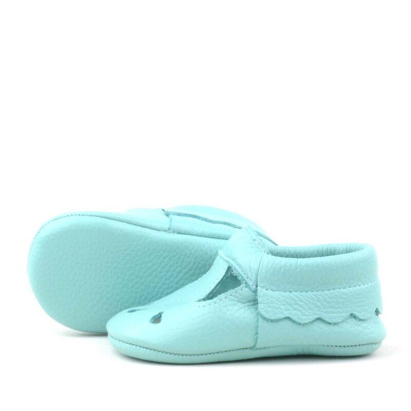 Bubbles Hakiki Deri Yeşil Lastikli Bebek Patik - 6