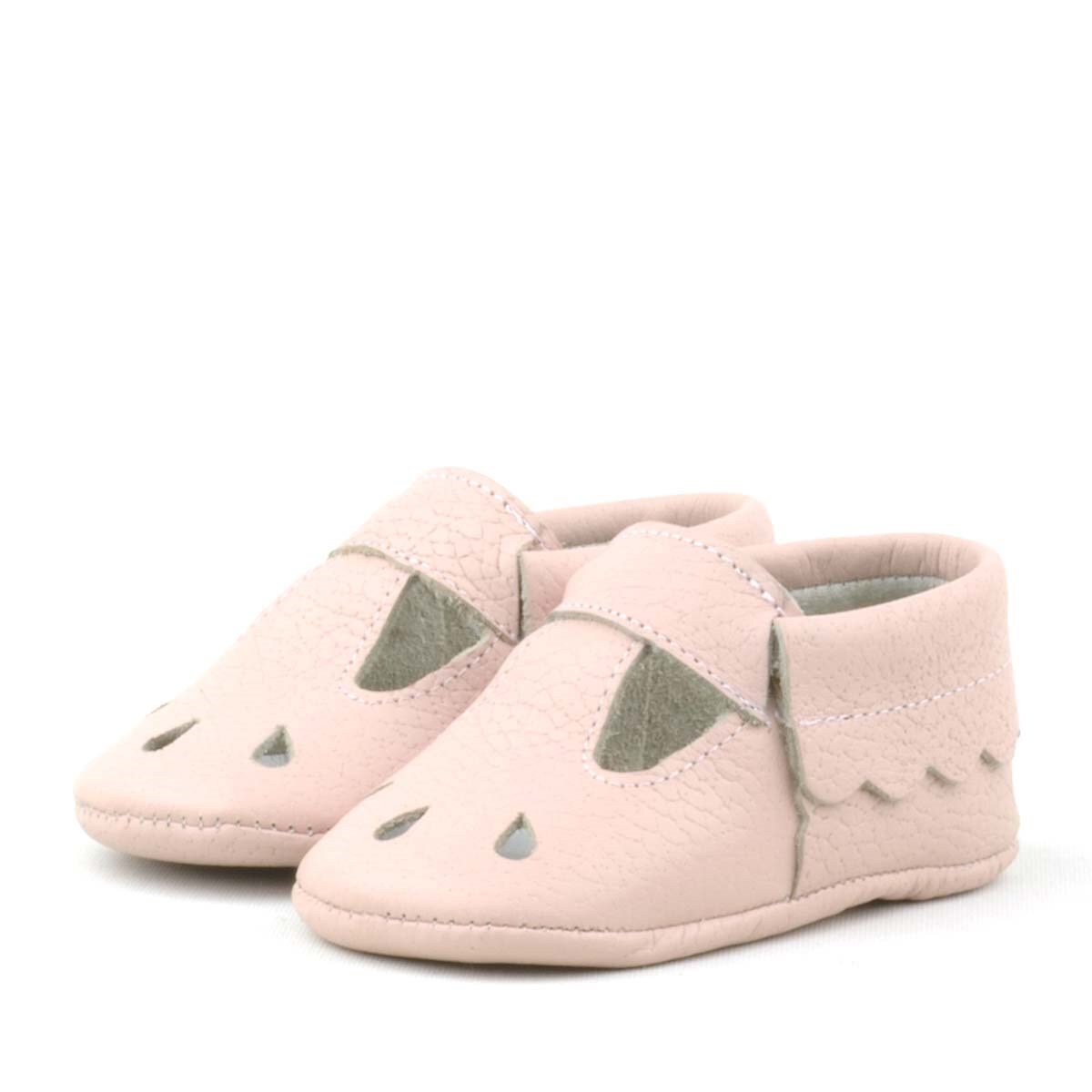 Bubbles Hakiki Deri Pudra Lastikli Bebek Patik - 4