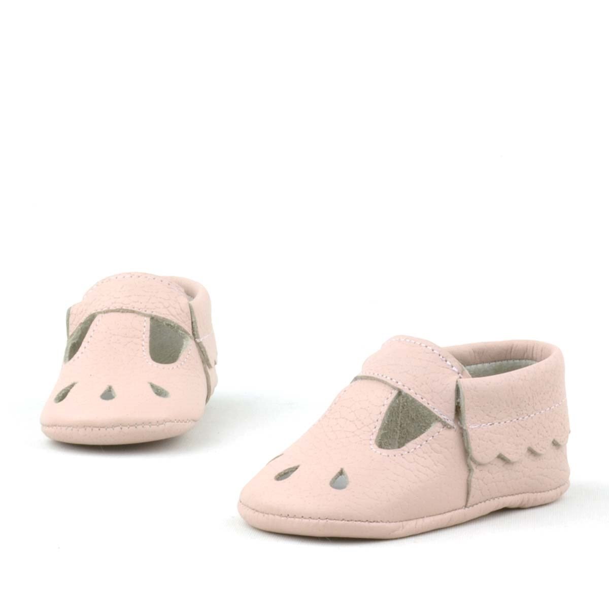 Bubbles Hakiki Deri Pudra Lastikli Bebek Patik - 5