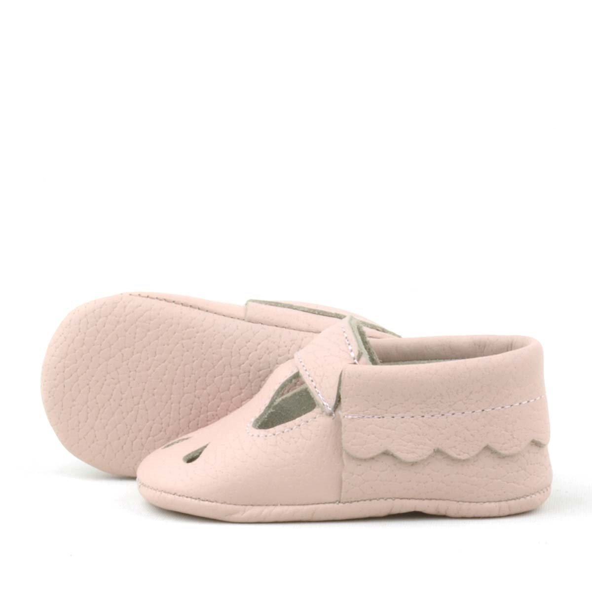 Bubbles Hakiki Deri Pudra Lastikli Bebek Patik - 6