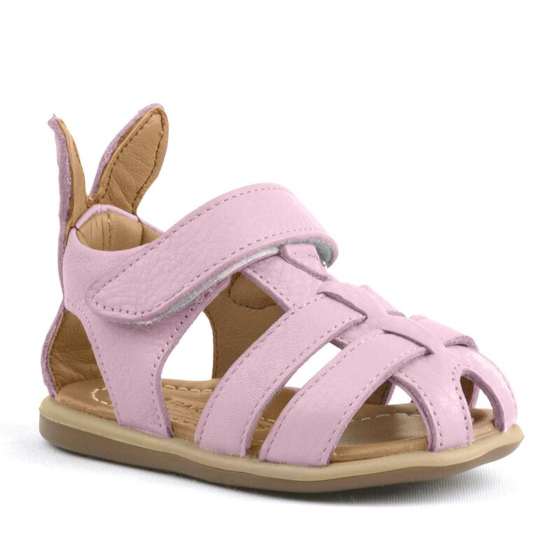 Rakerplus Bunny Hakiki Deri Pembe Cırtlı Bebek Sandalet - 1