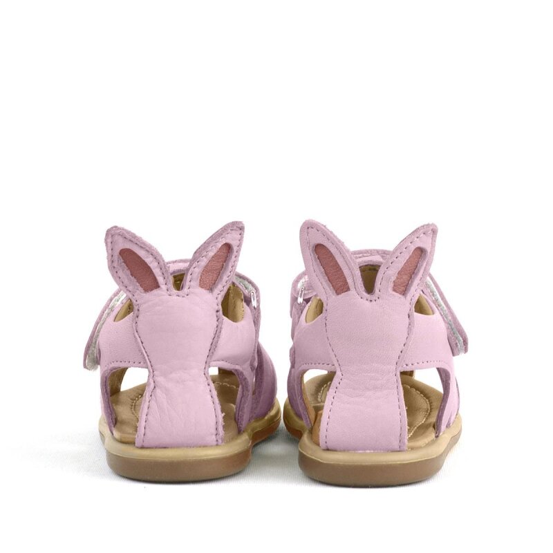 Rakerplus Bunny Hakiki Deri Pembe Cırtlı Bebek Sandalet - 3