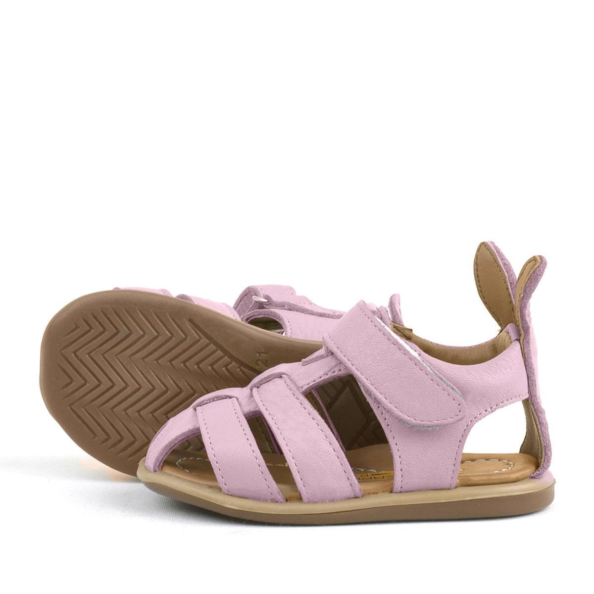 Rakerplus Bunny Hakiki Deri Pembe Cırtlı Bebek Sandalet - 6