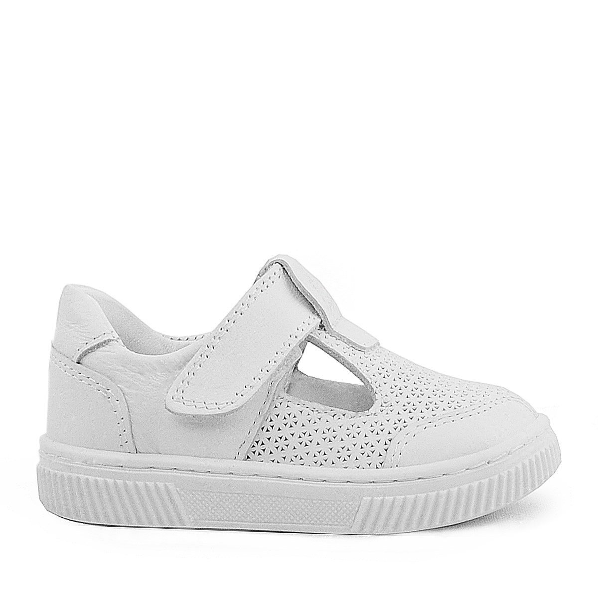 Rakerplus Bheem Hakiki Deri Beyaz Cırtlı Bebek Sneaker Sandalet - 2
