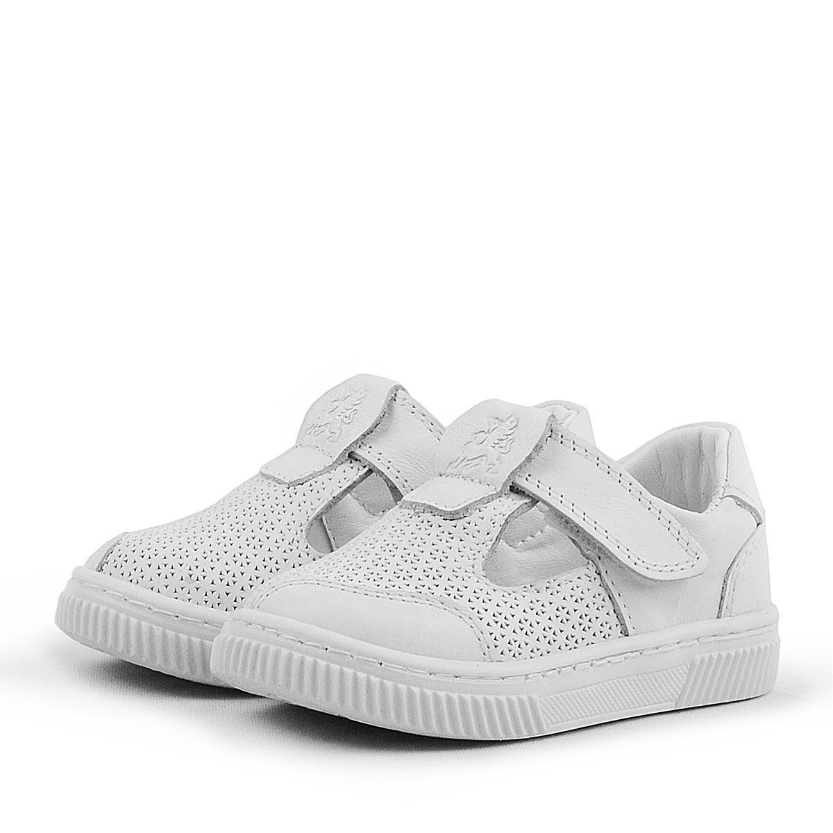 Rakerplus Bheem Hakiki Deri Beyaz Cırtlı Bebek Sneaker Sandalet - 3