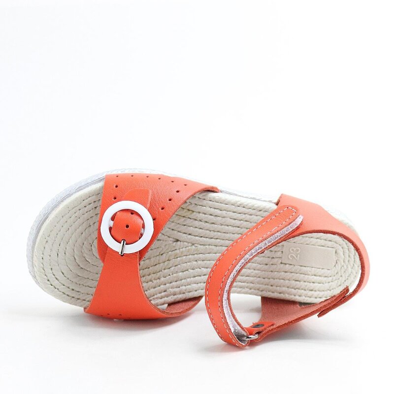 ARTİCO CARİNY HAKİKİ DERİ TURUNCU KIZ BEBEK ÇOCUK SANDALET - 3