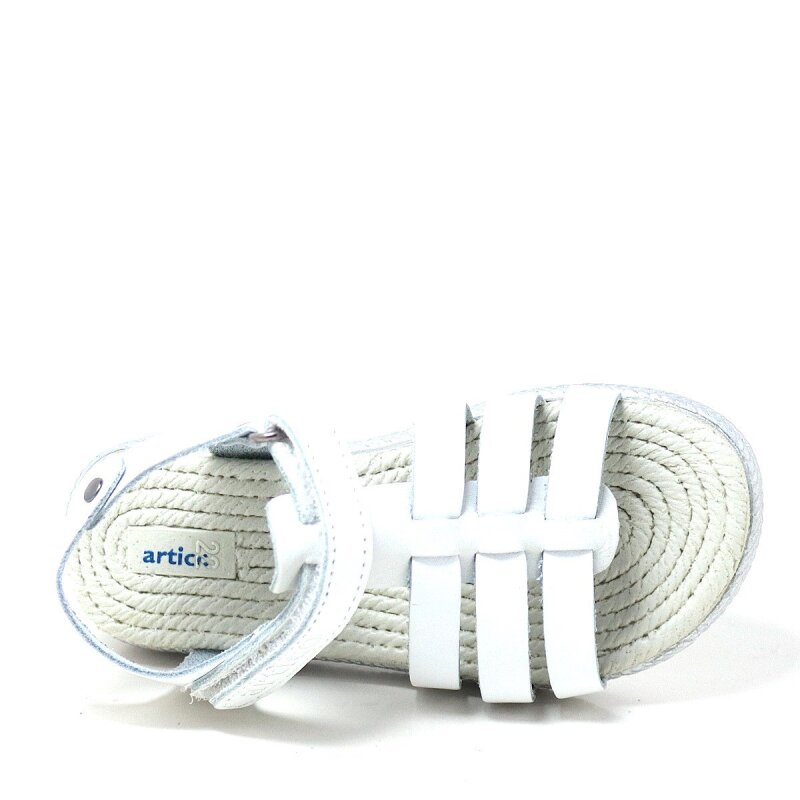 Artico Bellini Beyaz Hakiki Deri Vaketa Kız Çocuk Sandalet - 6