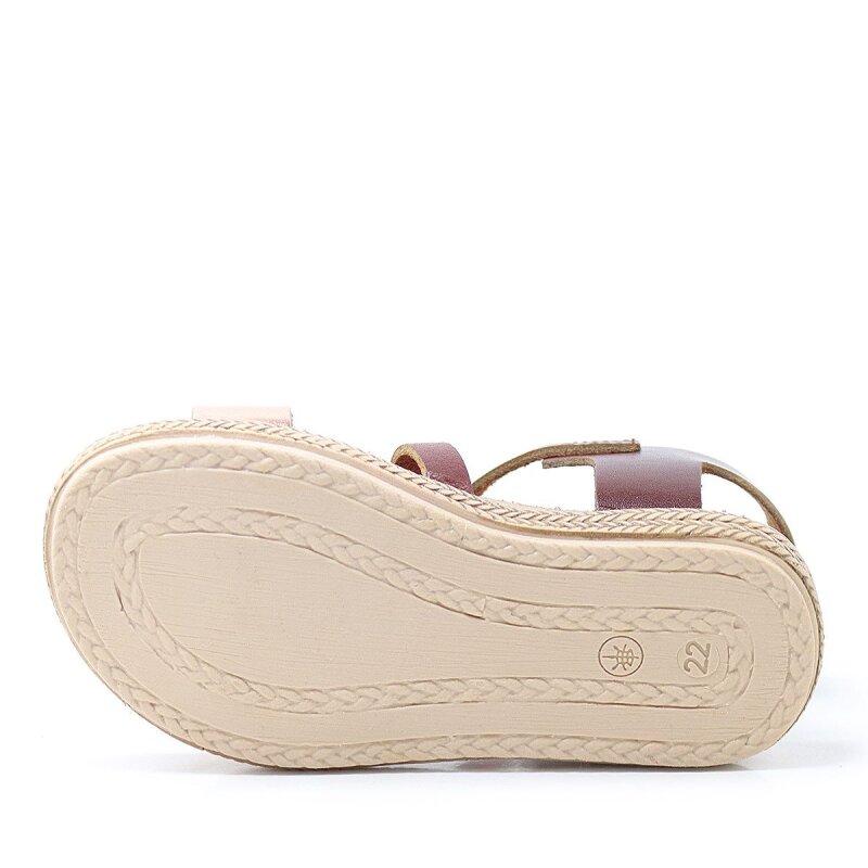 Artico Elenis Hakiki Deri Kahverengi Bakır Kız Bebek Sandalet - 7