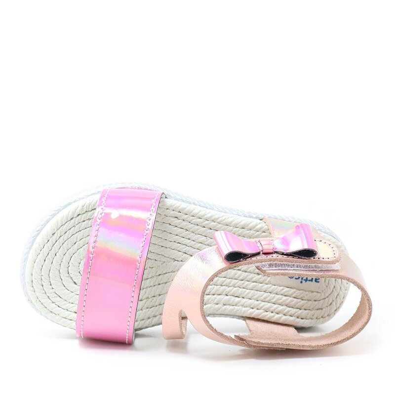 Artico Elenis Hakiki Deri Pembe Kız Bebek Sandalet - 6