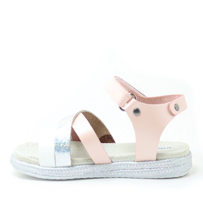 Artico Alexia Hakiki Deri Vaketa Pembe Kız Bebek Sandalet - 4