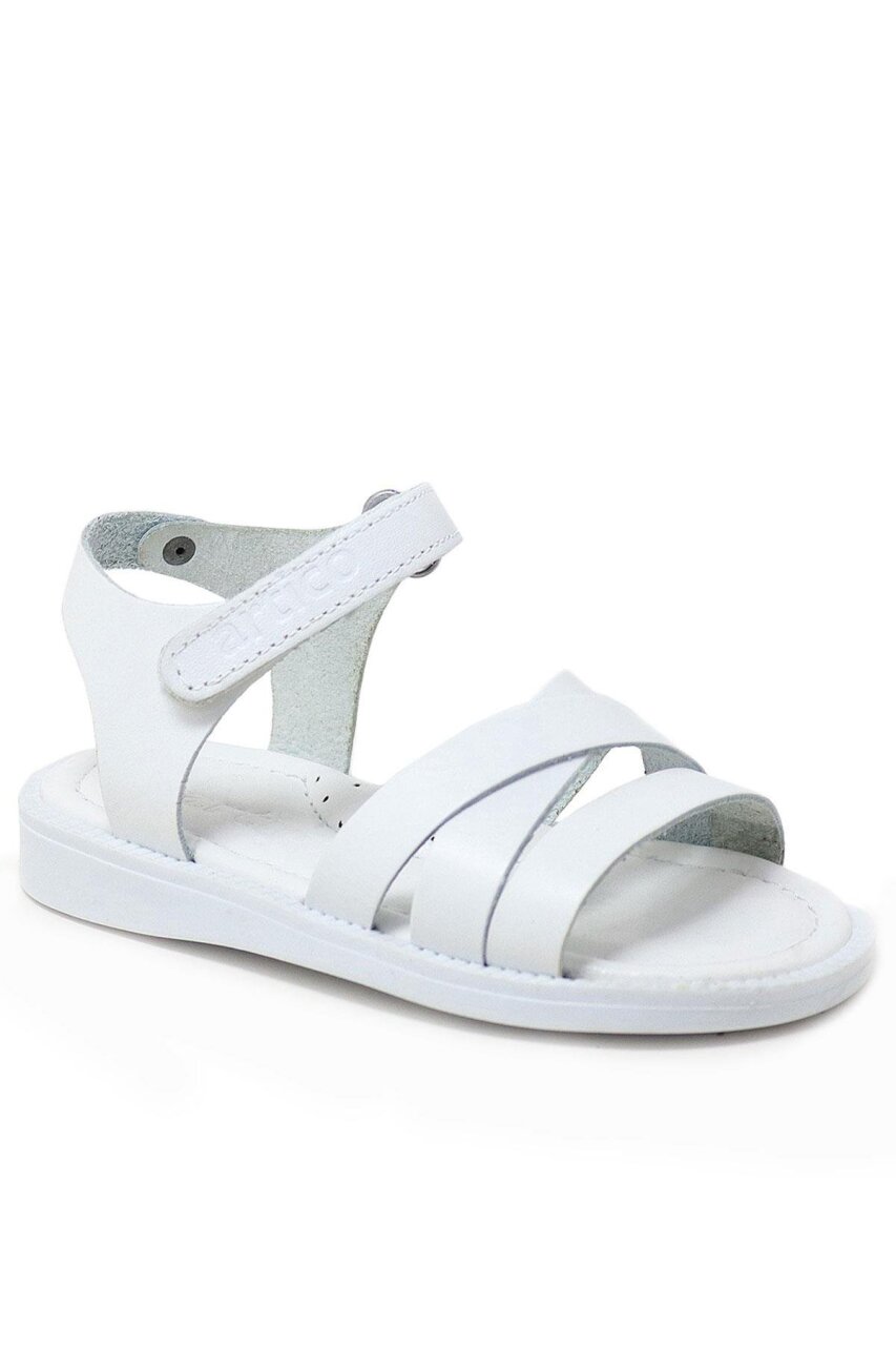 Artico Alexia Hakiki Deri Vaketa Beyaz Kız Çocuk Bebek Sandalet - 1