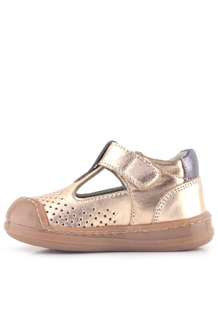 Rakerplus Shaun Hakiki Deri Bakır Cırtlı Anatomik Kız Bebek Sandalet - 3
