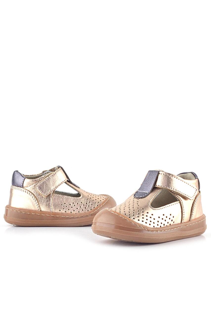 Rakerplus Shaun Hakiki Deri Bakır Cırtlı Anatomik Kız Bebek Sandalet - 4