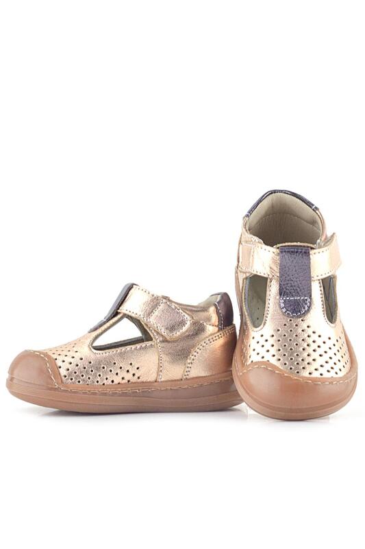Rakerplus Shaun Hakiki Deri Bakır Cırtlı Anatomik Kız Bebek Sandalet - 5