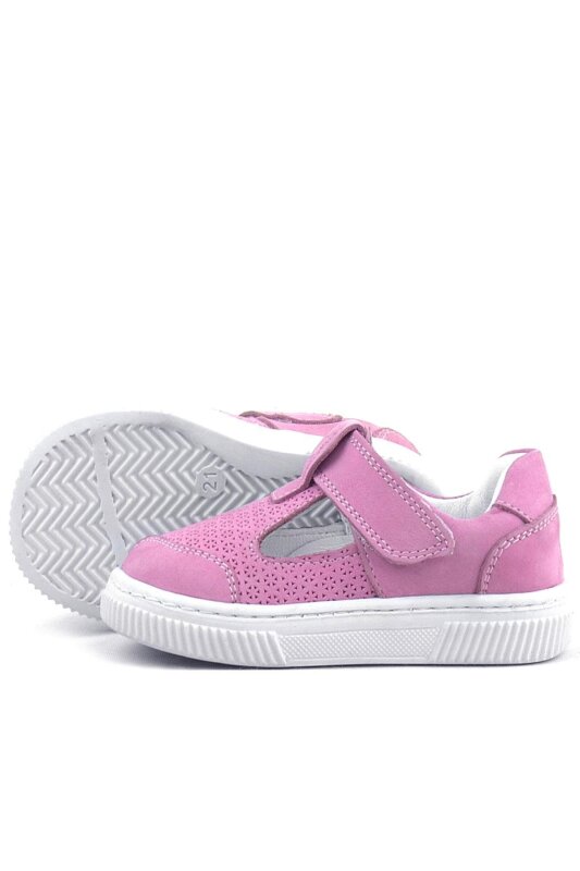 Rakerplus Bheem Hakiki Deri Pembe Cırtlı Bebek Sneaker Sandalet - 7