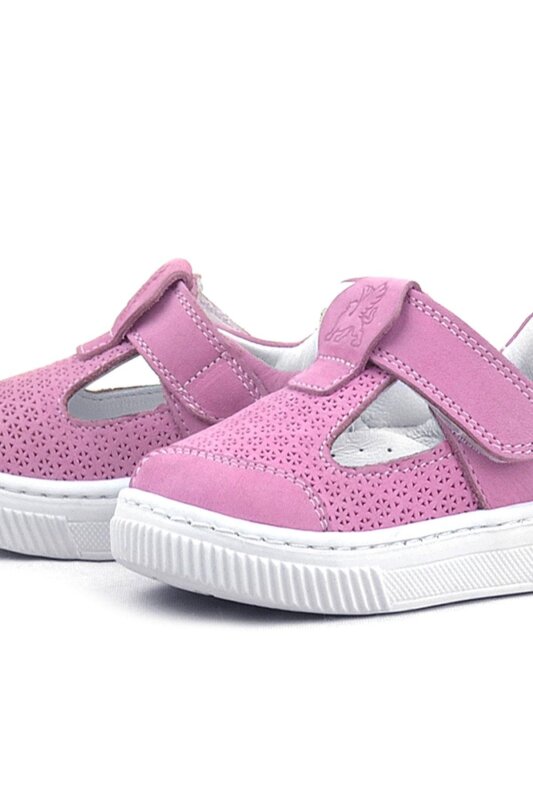 Rakerplus Bheem Hakiki Deri Pembe Cırtlı Bebek Sneaker Sandalet - 8