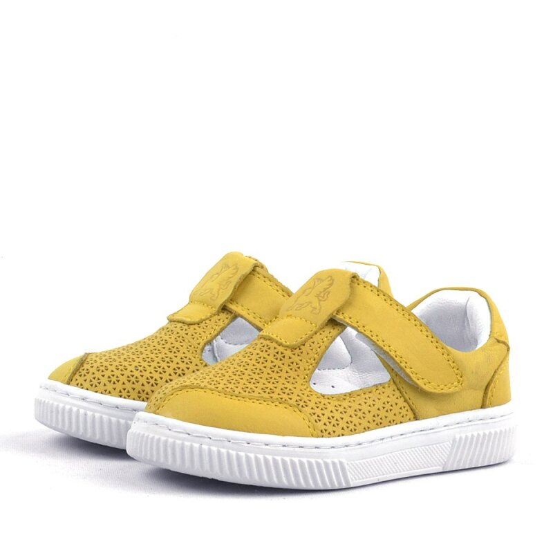 Rakerplus Bheem Hakiki Deri Sarı Cırtlı Bebek Sneaker Sandalet - 4