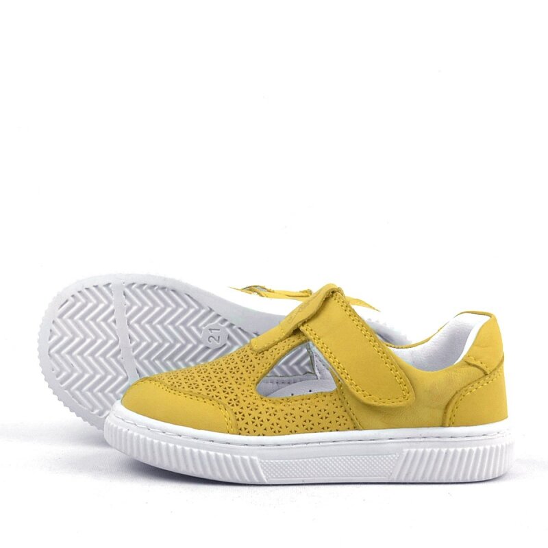 Rakerplus Bheem Hakiki Deri Sarı Cırtlı Bebek Sneaker Sandalet - 6