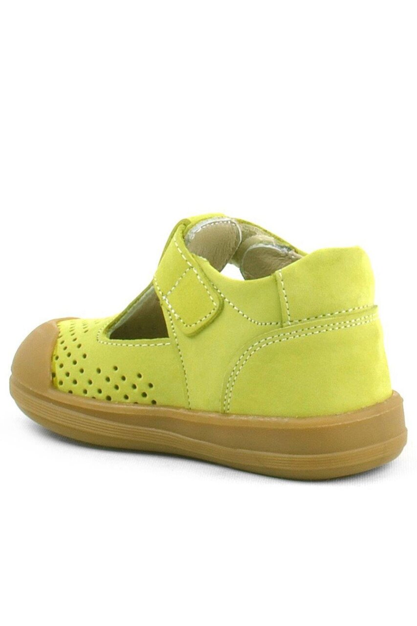 Rakerplus Shaun Hakiki Deri Fıstık Yeşili Cırtlı Anatomik Bebek Sandalet - 3