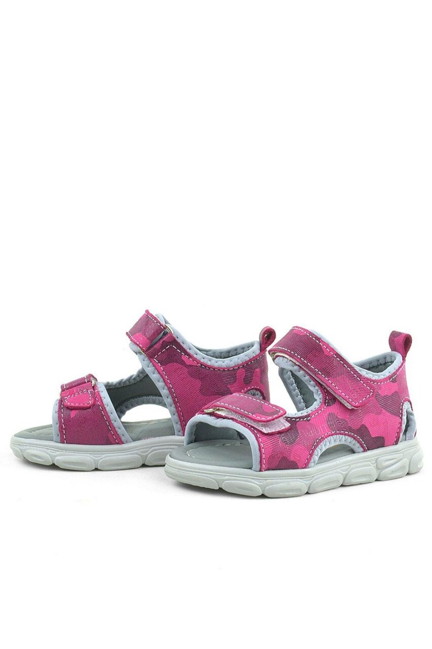 Rakerplus Wisps Hakiki Deri Pembe Kamuflaj Bebek Sandalet - 5