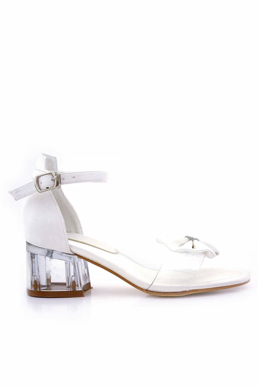 Jessie Sedef Saten Kurdeleli Kız Çocuk Topuklu Ayakkabı - 2