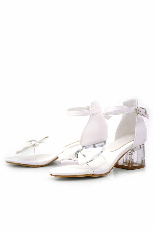 Jessie Sedef Saten Kurdeleli Kız Çocuk Topuklu Ayakkabı - 5