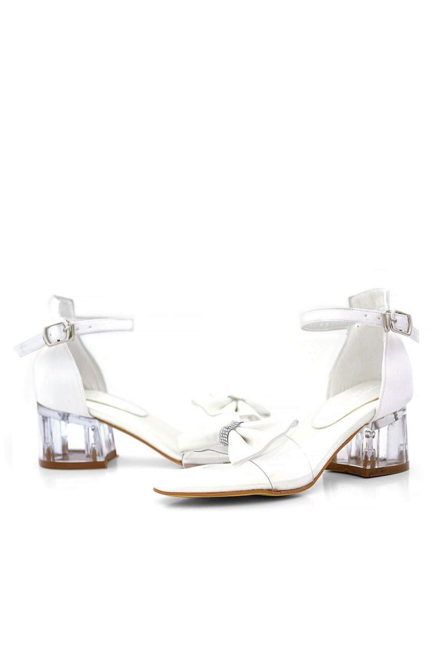 Jessie Sedef Saten Kurdeleli Kız Çocuk Topuklu Ayakkabı - 6