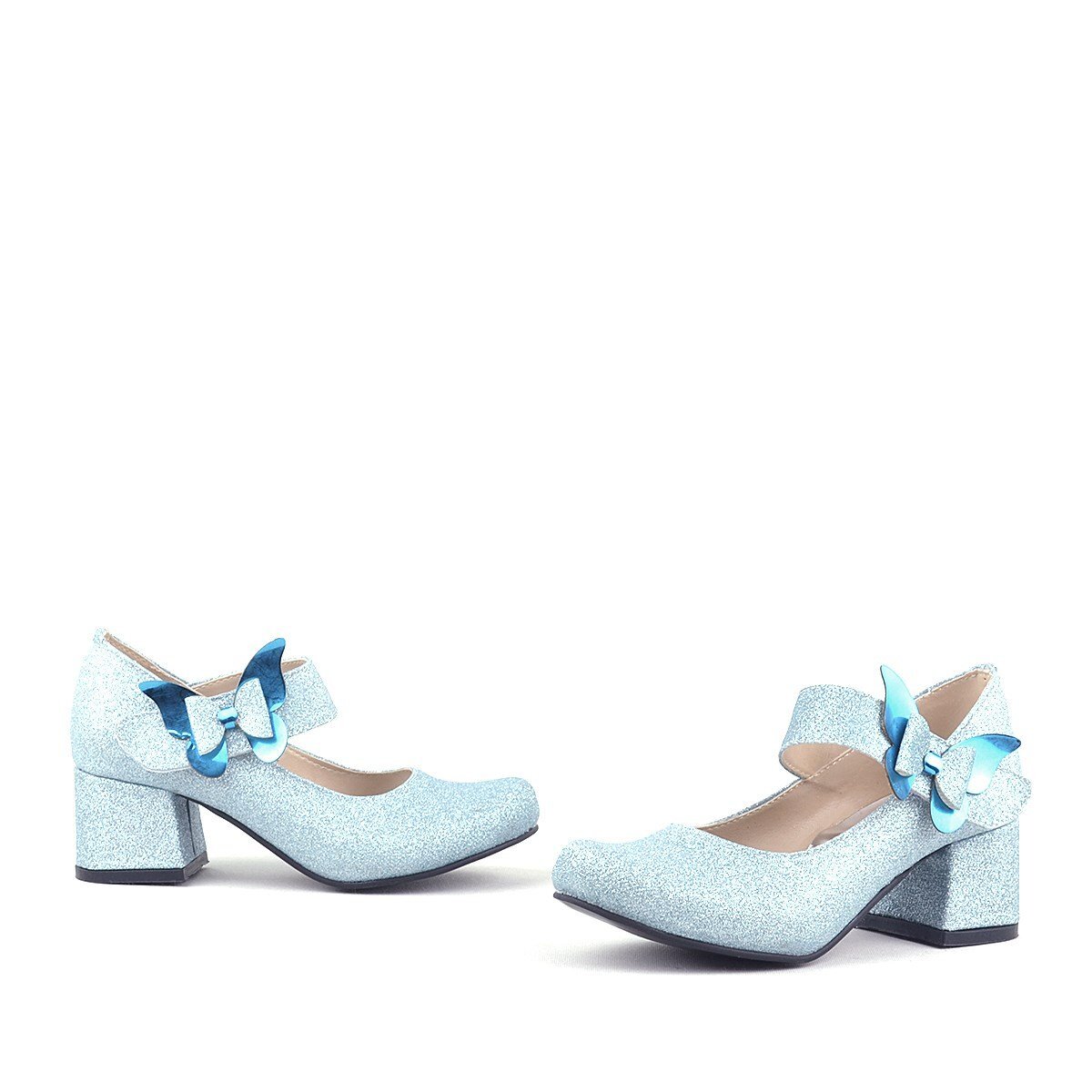 Winx Mavi Işıltılı Kelebekli Kız Çocuk Topuklu Ayakkabı - 6