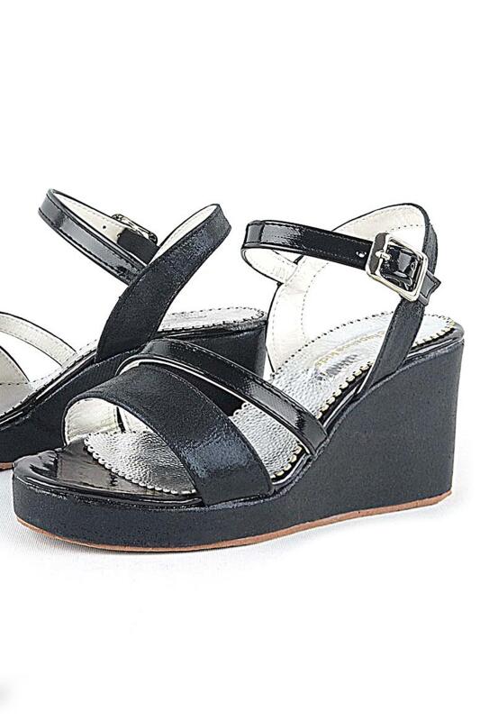 Aurora Siyah Kız Çocuk Dolgu Topuklu Ayakkabı - 6