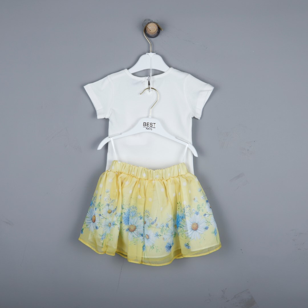 P-003316 (bes 2393) Kız Takım 6-18 Ay Ekru - Sari - 2