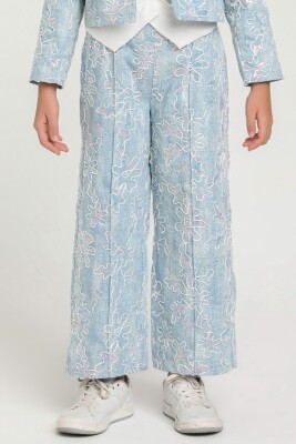 Kız Çocuk Alt Üst Takımı 5-9 Yaş 35905 Mavi - 3