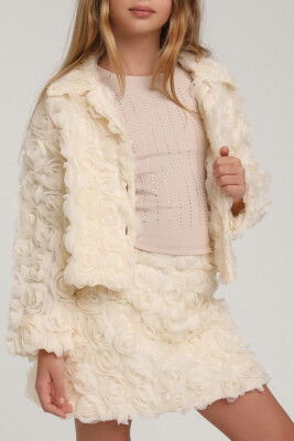 Kız Çocuk Alt Üst Takım 5-9 Yaş 35976 Ekru - 2