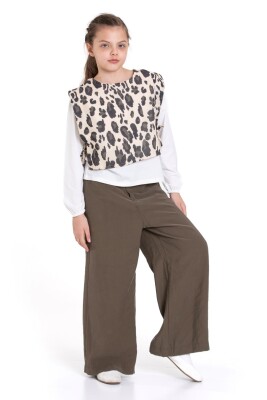 Kız Çocuk Alt Üst Takım 5-9 Yaş 35960 Haki - 2