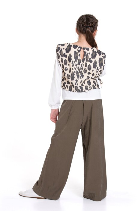 Kız Çocuk Alt Üst Takım 5-9 Yaş 35960 Haki - 5