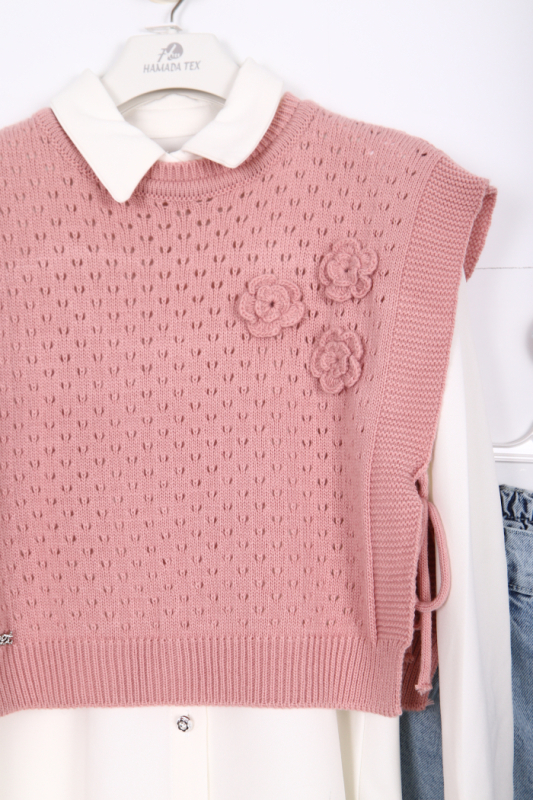 Kız Çocuk Alt Üst Takım 7-14 Yaş 30015 Pudra - 3