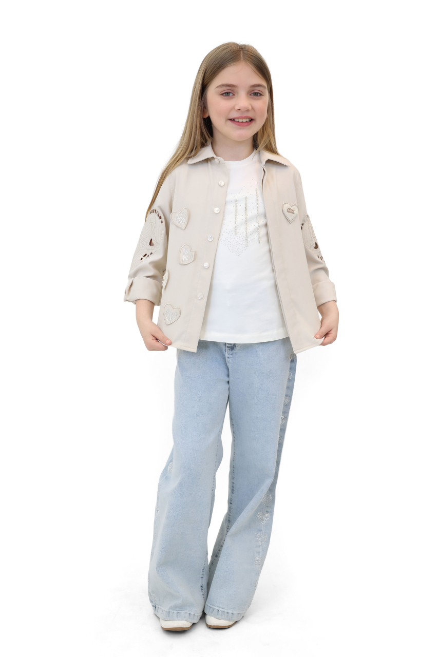 Kız Çocuk Alt Üst Takım 11-15 Yaş 30054 Bej - 2