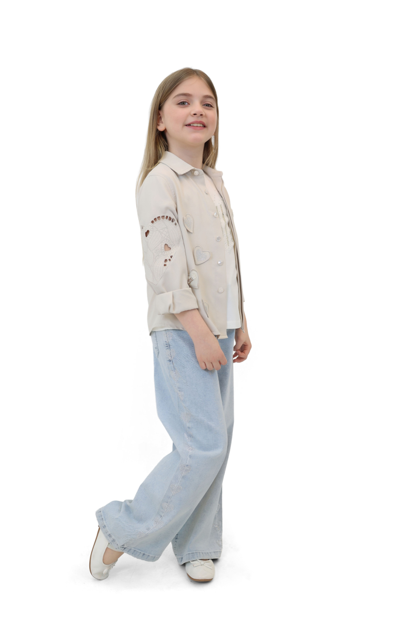 Kız Çocuk Alt Üst Takım 11-15 Yaş 30054 Bej - 3