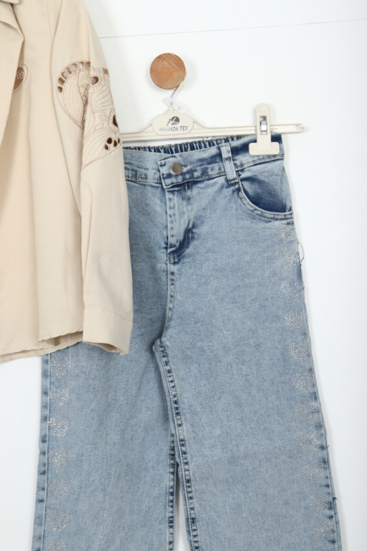 Kız Çocuk Alt Üst Takım 11-15 Yaş 30054 Bej - 6